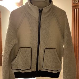 Free People Ivory Bomber Jacket